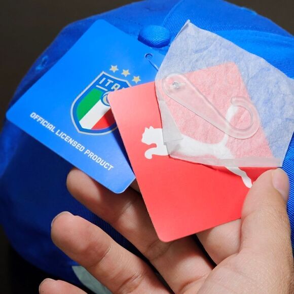 Puma Italia National Soccer Team Dad Hat Cap Blue White 3D Vinyl Logo Adjustable - Picture 7 of 10